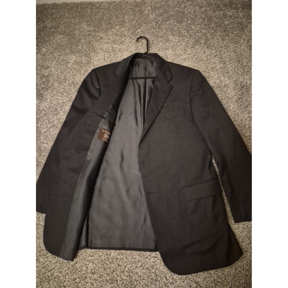 Hickey Freeman Charcoal Gray Suit Jacket Sport Coat Wool Men’s 44 Long